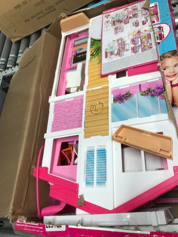 Photo 2 of Barbie 3-Story House with Pop-Up Umbrella, [Amazon Exclusive]