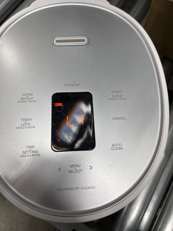 Photo 1 of CUCKOO CR-0675F | 6-Cup (Uncooked) Micom Rice Cooker | 13 Menu Options: Quinoa, Oatmeal, Brown Rice & More, Touch-Screen, Nonstick Inner Pot | White