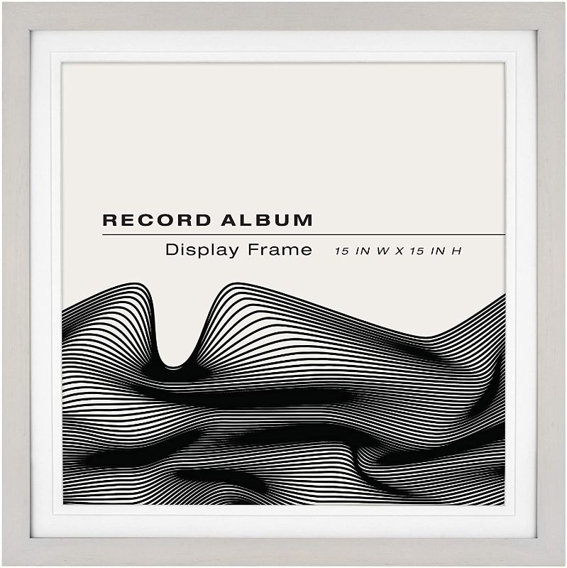 Photo 1 of MCS Groove Record Album Frame, Gray, 15 x 15 in