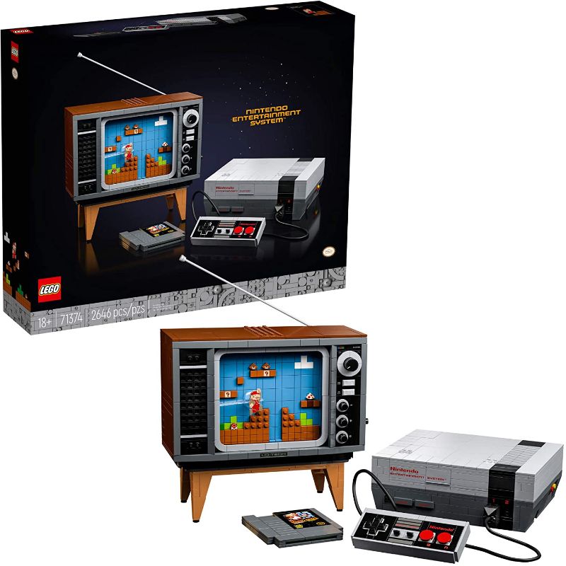 Photo 1 of LEGO Nintendo Entertainment System 71374 Building Kit; Creative Set for Adults; Build Your Own NES and TV, New 2021 (2,646 Pieces)