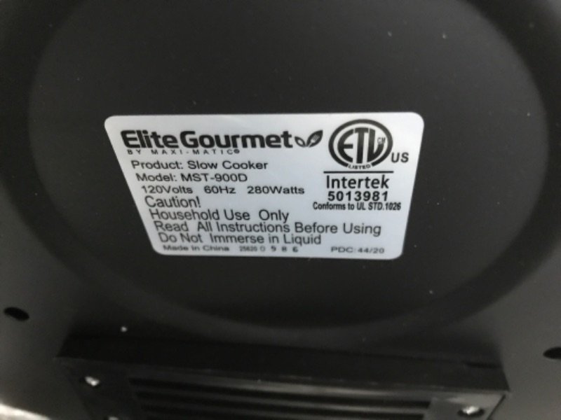 Photo 3 of Elite Gourmet MST-900D Digital Programmable Slow Cooker, Oval Adjustable Temp, Entrees, Sauces, Stews & Dips, Dishwasher Safe Glass Lid & Crock (8.5 Quart, Stainless Steel)