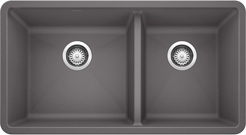 Photo 1 of BLANCO 441479 Precis 1-3/4 Bowl-Cinder Sink, 24.00 x 18.00 x 33.00 inches
