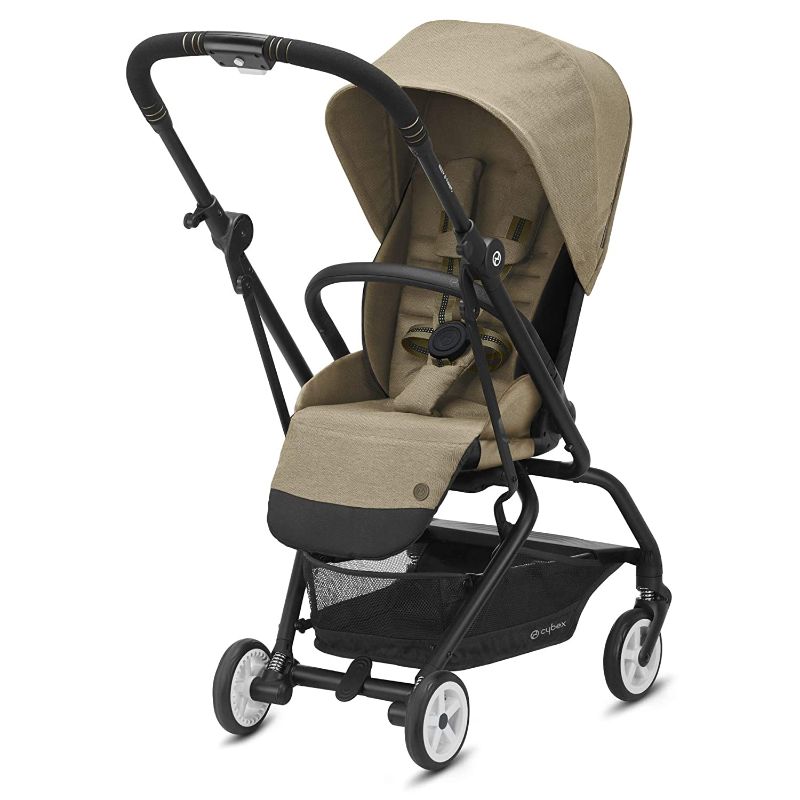 Photo 1 of Cybex Eezy S Twist 2 Stroller, 360° Rotating Seat, Parent or Forward Facing, One-Hand Recline, Compact Fold, Lightweight Travel Stroller, for Infants 6 Months+, Classic Beige