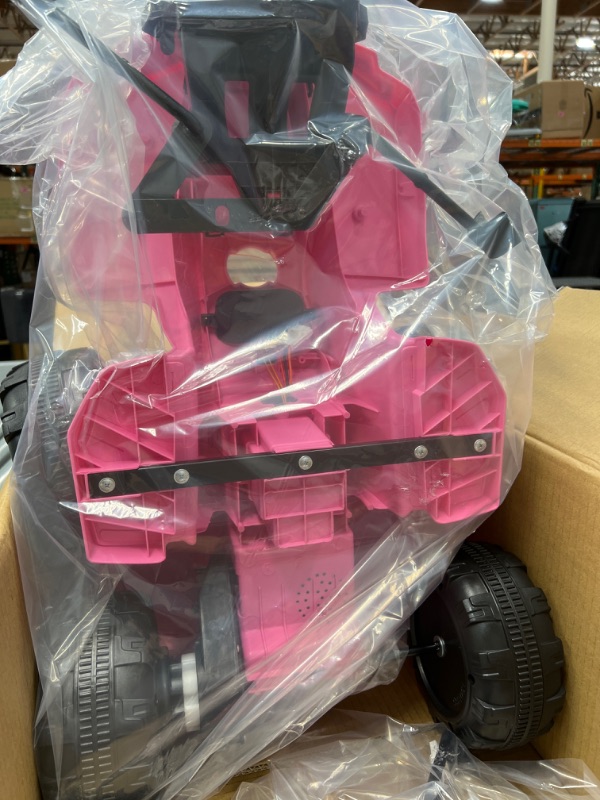 Photo 1 of PRIME CLUB Kids Ride-On Car ATV 6V Battery Powered Electric Quad with LED Lights, Music, USB/Mp3 Plug for Toddlers Boys Girls(Pink)