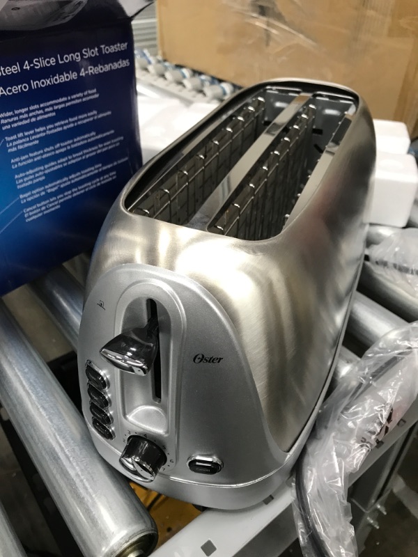 Photo 1 of Oster Long Slot 4-Slice Toaster, Stainless Steel (TSSTTR6330-NP)