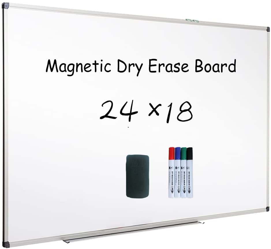 Photo 1 of XIWODE Small Magnetic Dry Erase Board/Portable Magnetic Hanging Whiteboard, 24x 18 Inch, Wall Mounted Board for Kids, Home, Office, School, 60x 45 cm