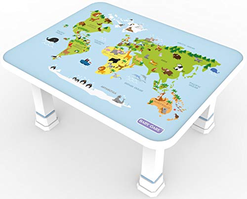 Photo 1 of Baby Care Kids Folding Floor Table W/Adjustable Heights - for Play, Reading, and Snack Time and More (World Map)
