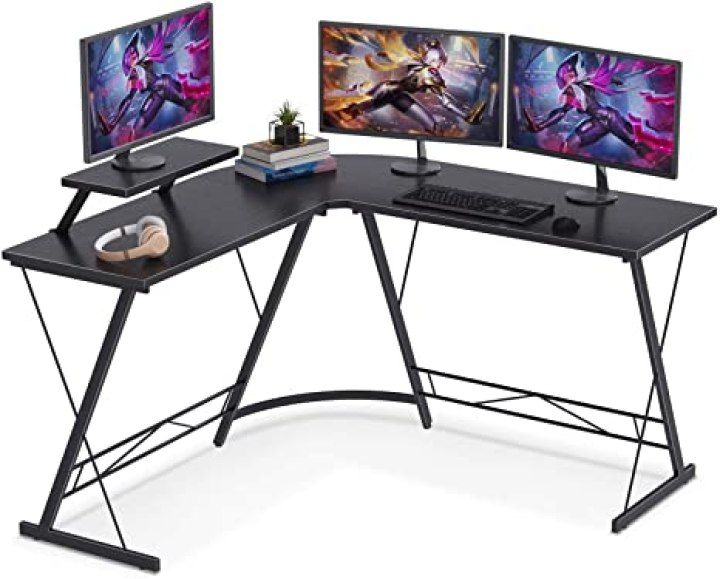 Photo 1 of L-Shaped Gaming Desk with Round Corner