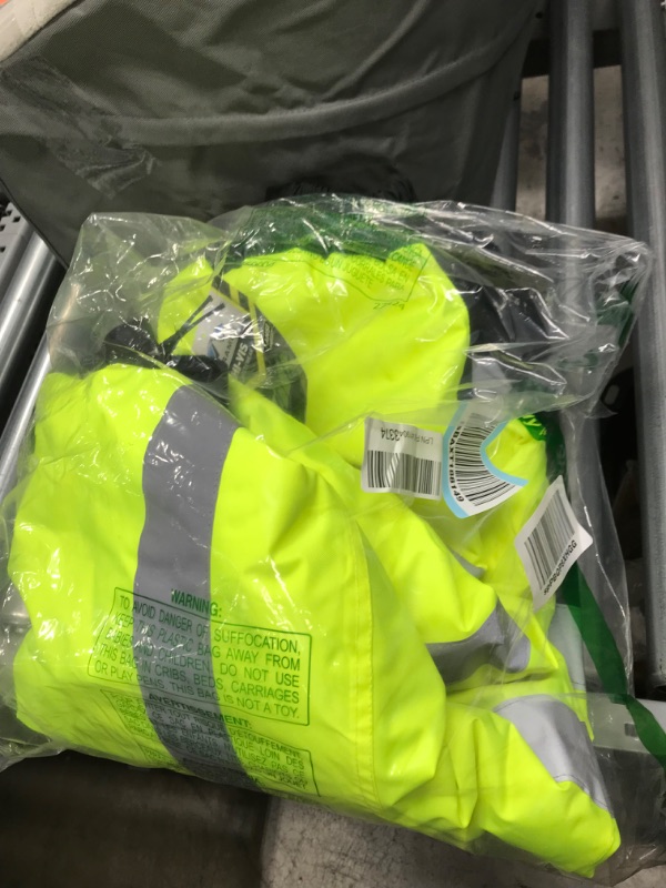 Photo 2 of Hi-Vis Lime Bomber Jacket with Quilted Lining- Size 2X Large
