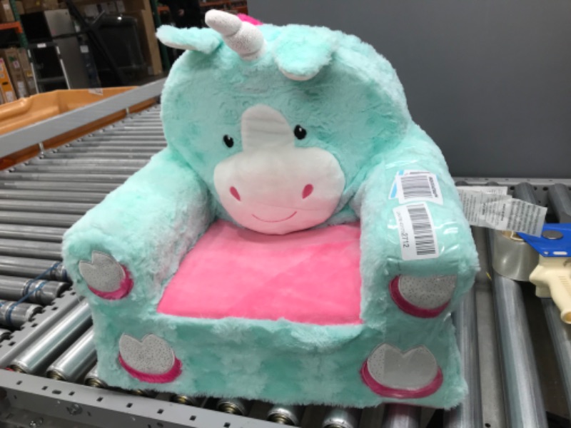 Photo 2 of Animal Adventure | Sweet Seats | Teal Unicorn Children's Plush Chair, Larger :14" x 19" x 20"
