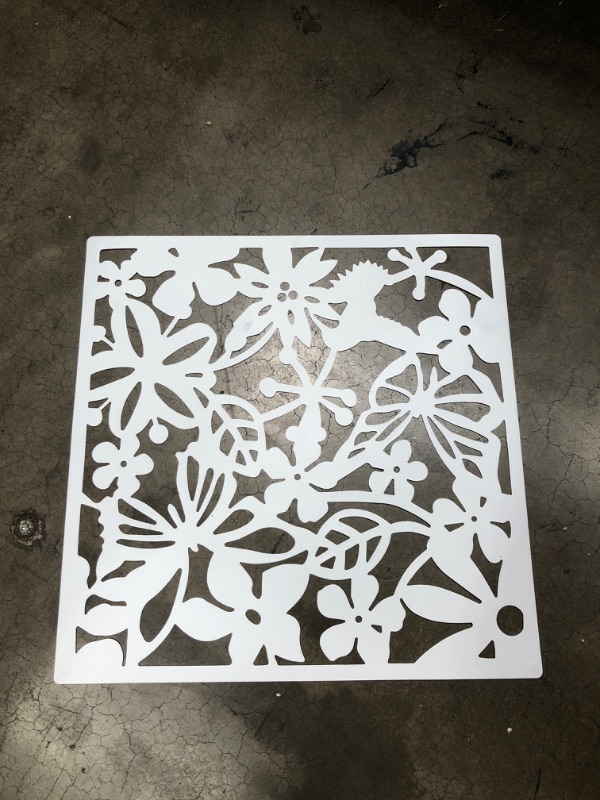 Photo 1 of **12 of- 16" x 16" white stencils with butterflies and flowers