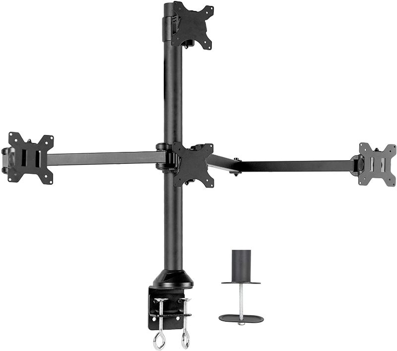 Photo 1 of VIVO Triple Computer Monitor Desk Mount Stand Heavy Duty Fully Adjustable - fits Three (3) Screens upto 32"

**loose hardware**