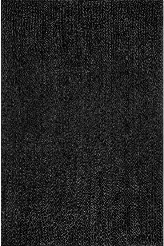 Photo 1 of nuLOOM Rigo Hand Woven Farmhouse Jute Accent Rug, 2' x 3', Black
