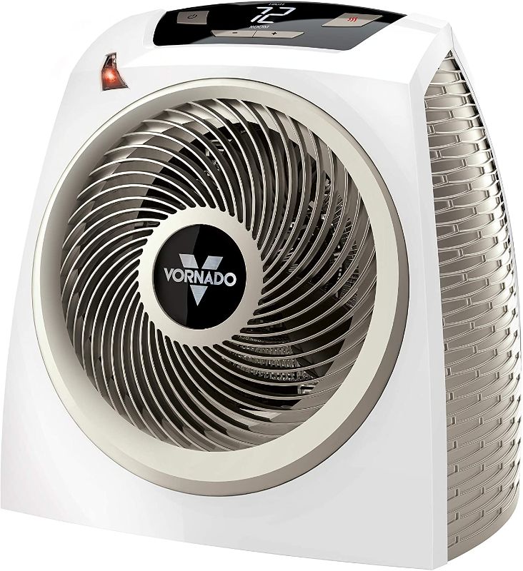 Photo 1 of On button broken totally**
Vornado AVH10 Vortex Heater with Auto Climate Control, 2 Heat Settings  White must be level