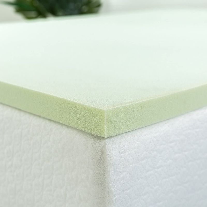 Photo 1 of   ZINUS 1.5 Inch Green Tea Memory Foam Mattress Topper / Pressure-Relieving Layers / CertiPUR-US Certified, Full
