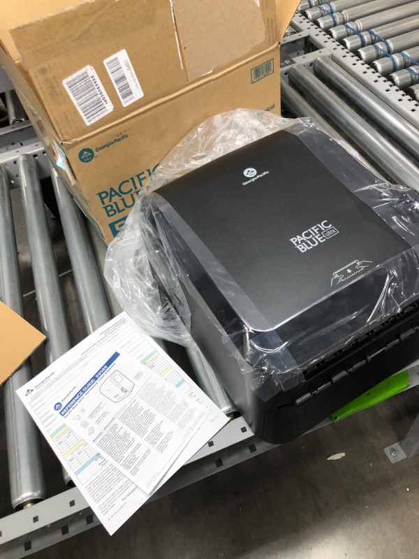 Photo 2 of Pacific Blue Ultra 8” High-Capacity Mechanical Touchless Paper Towel Dispenser by GP PRO (Georgia-Pacific), Black, 59589, 12.9” W x 9” D x 16” H, 1 Dispenser
