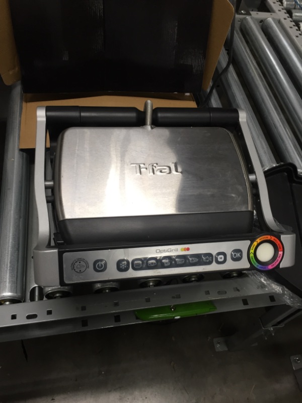 Photo 2 of *USED*
T-fal GC7 Opti-Grill Indoor Electric Grill, 4-Servings, Automatic Sensor Cooking, Silver
