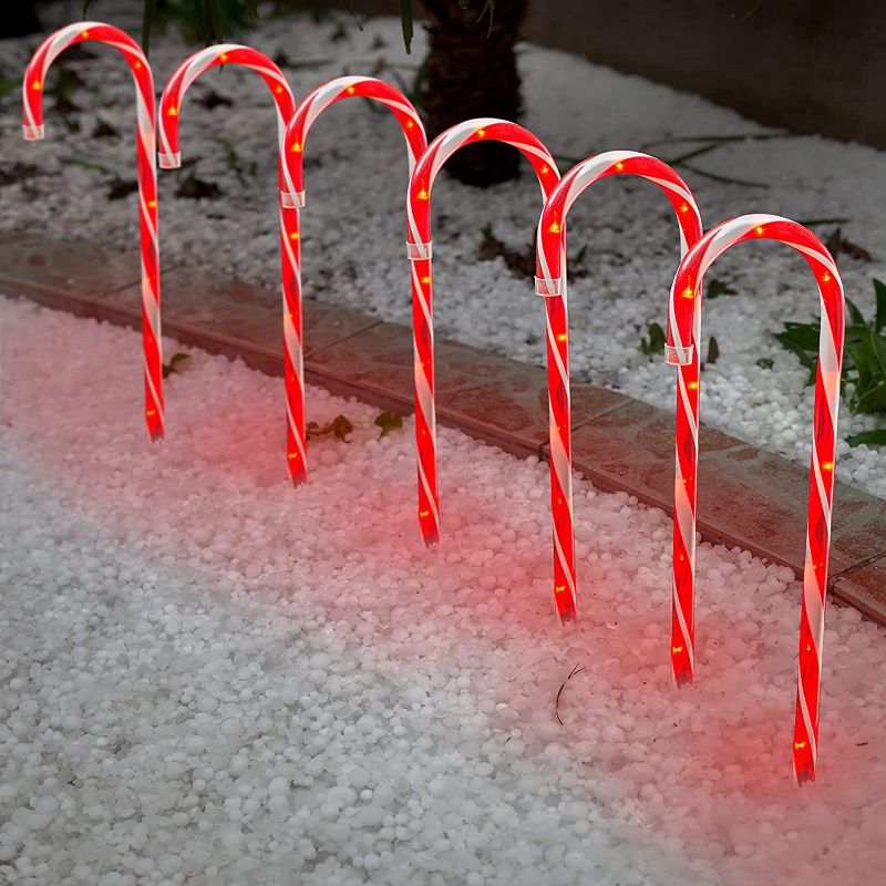 Photo 1 of *USED*
Brillarlights Outdoor Pathway Markers, 20 inch Set of 6 Light up Candy Canes