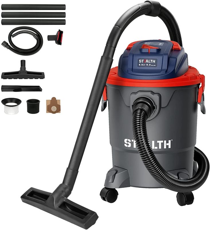 Photo 1 of *USED*
Stealth ECV05P1 Wet Dry Vacuum Cleaner, Shop Vacuum with Blower, 5 Gallon 5.5 Peak HP, Portable Shop Vacuum with Attachments
