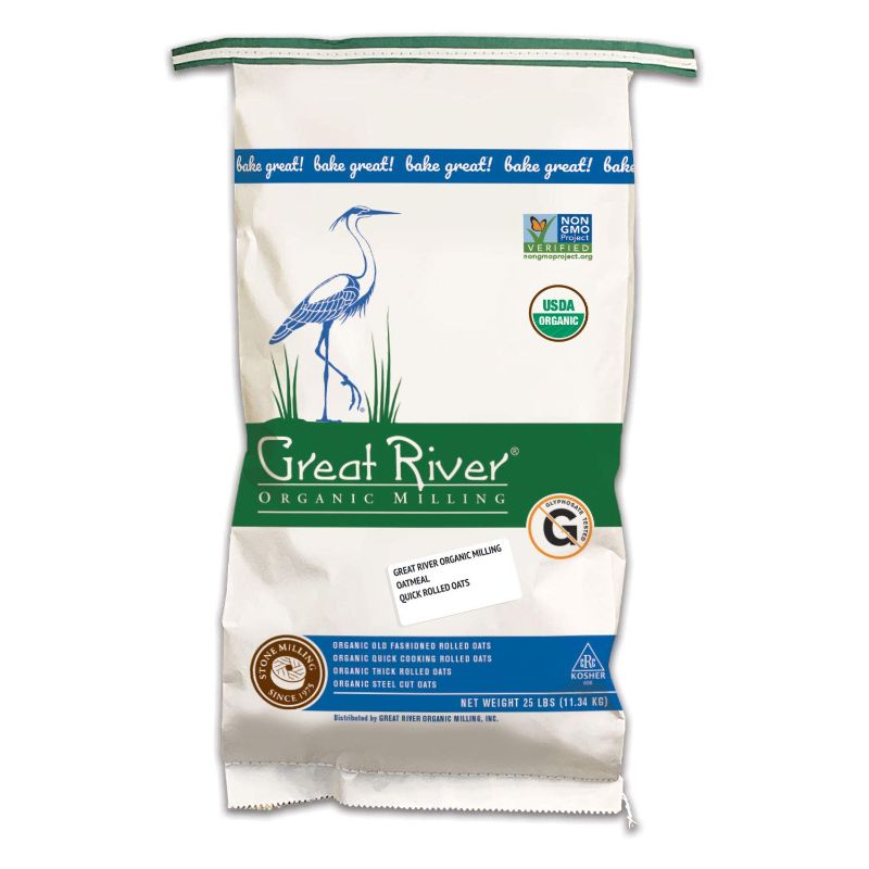 Photo 1 of *EXPIRES Nov 10 2022*
Great River Organic Milling, Oatmeal, Quick Rolled Oats, Organic, 25-Pounds (Pack of 1)
