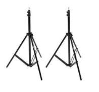 Photo 1 of Basics Aluminum Light Photography Tripod Stand with Case Pack of 2 
28-67 Feet Black