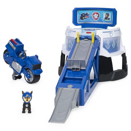 Photo 1 of Paw Patrol, Moto Pups Moto Hq Playset with Sounds and Exclusive Chase Figure and Motorcycle Vehicle Multi
