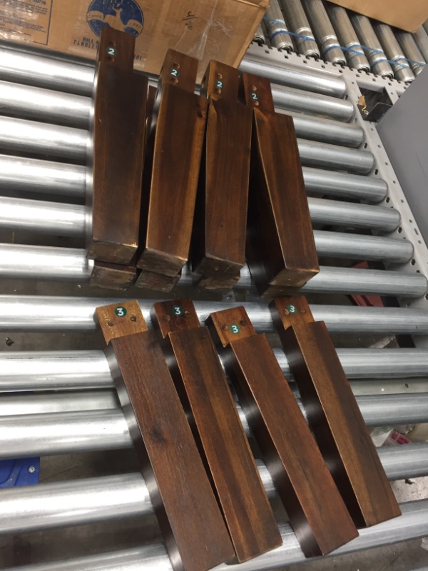 Photo 1 of 2 SETS OF WOODEN LEGS FOR A BEDFRAME **NO BEDFRAME** HARDWARE TO ATTACH BEDFRAME IS INCLUDED