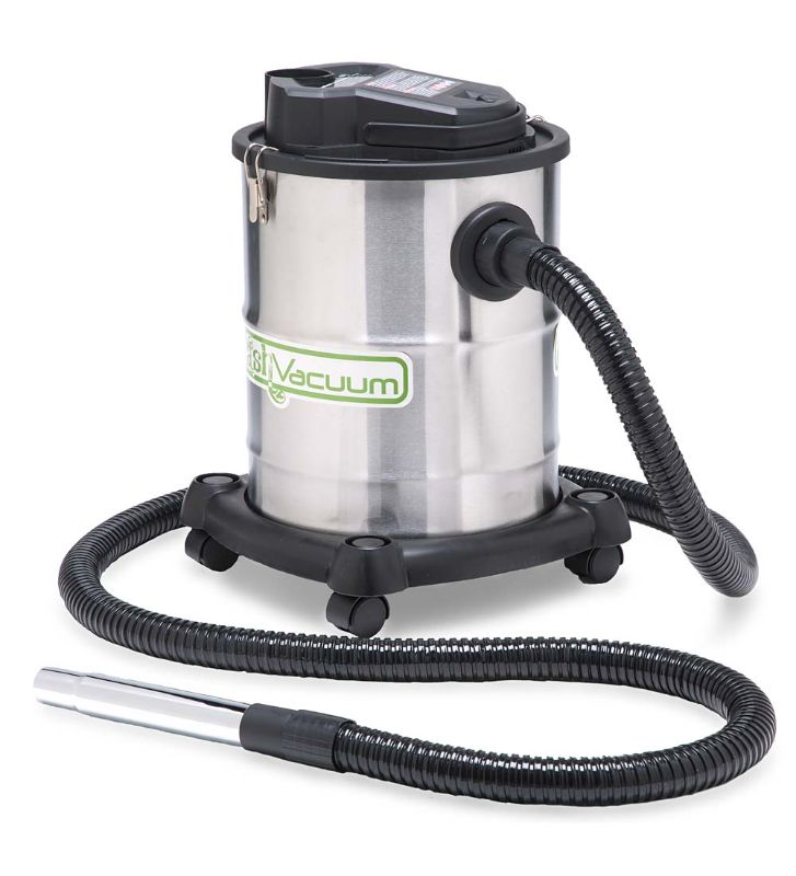 Photo 1 of PowerSmith 10 Amp 4 Gal. All-in-One Wheeled Ash/Shop Vacuum with 10' Hose, Pellet Hose, 3 Adapters with Bag and 2 Filters, Grays
