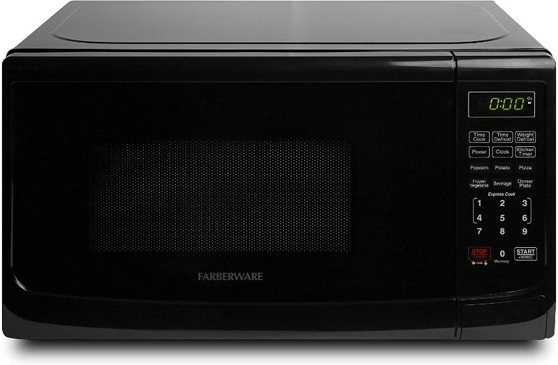 Photo 1 of Farberware Classic FMO07ABTBKA 0.7 Cu. Ft. 700-Watt Microwave Oven with LED Lighting, Black ***DOOR DOES NOT POP OPEN ***
