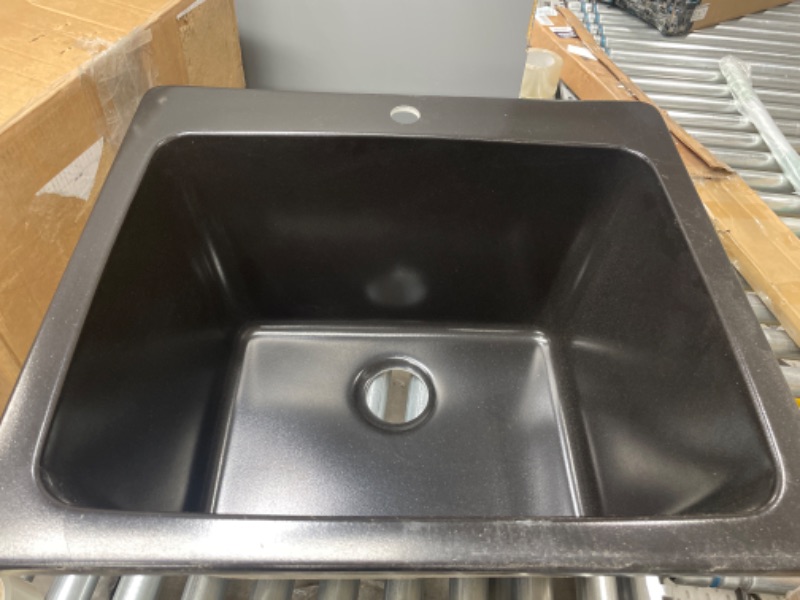 Photo 6 of Classic Single Bowl Drop-in Sink, Black