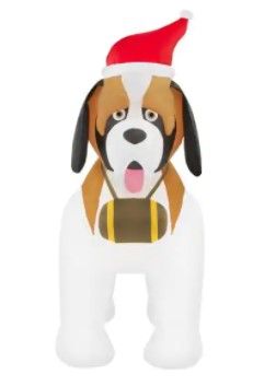 Photo 1 of Home Accents Holiday 9 ft. Airblown St Bernard Christmas Inflatable