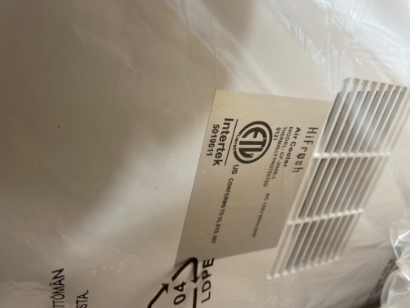 Photo 1 of HIFRESH Evaporative Air Cooler, 43-In Cooling Fan w/4 Ice Packs, 3 Speeds & Cooling Mode 600CFM Swamp Cooler, 70°Oscillation, 12-H Timer Remote Control Air Conditioner Portable for Room/Home/Office