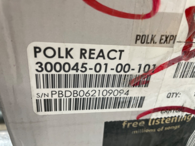 Photo 2 of 
Polk Audio React Sound Bar, Dolby & DTS Virtual Surround Sound, Next Gen Alexa Voice Engine with Calling & Messaging Built-in, Expandable to 5.1 with Matching React Subwoofer & SR2 Surround Speakers