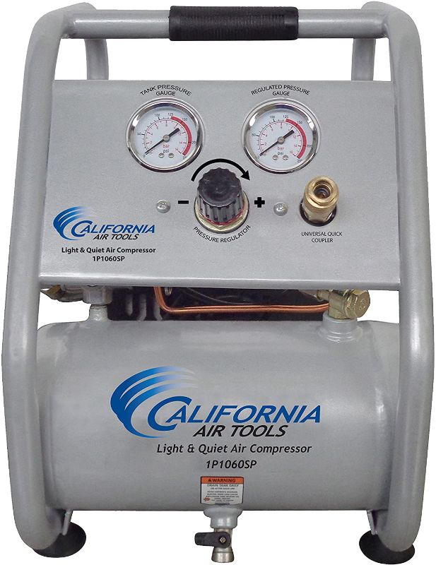 Photo 1 of California Air Tools 1P1060SP Light & Quiet .6 Hp, 1.0 Gal. Steel Tank Portable Air Compressor