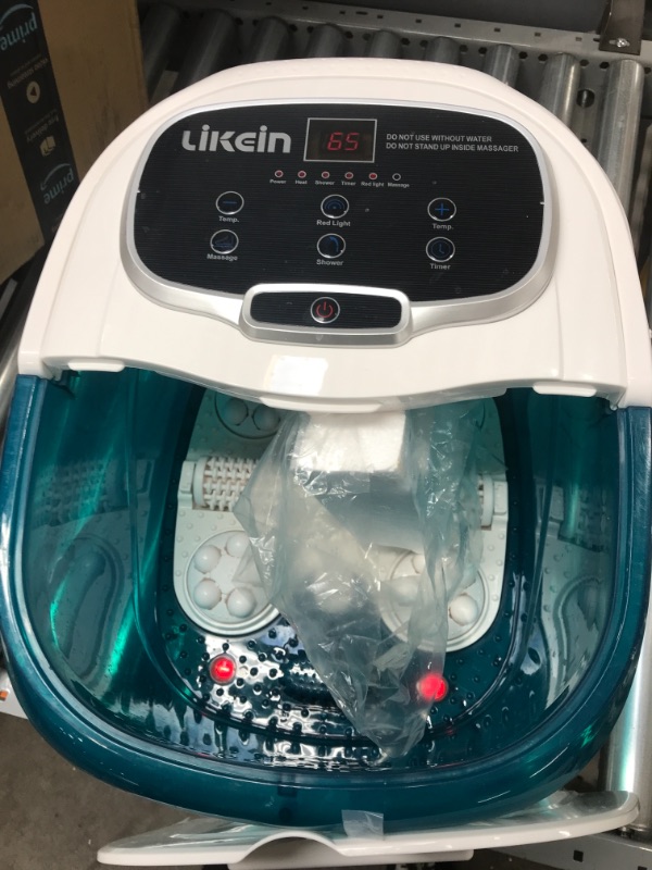 Photo 1 of Likein
Foot Spa Massager with Heat and Massage and Jets with Motorized Rollers, Foot Soak Tub with Adjustable Waterfall Shower, Water Temperature Control, Relieve Feet Muscle Pain, Warehouse