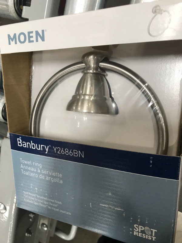 Photo 2 of 
MOEN
Banbury Towel Ring in Spot Resist Brushed Nickel