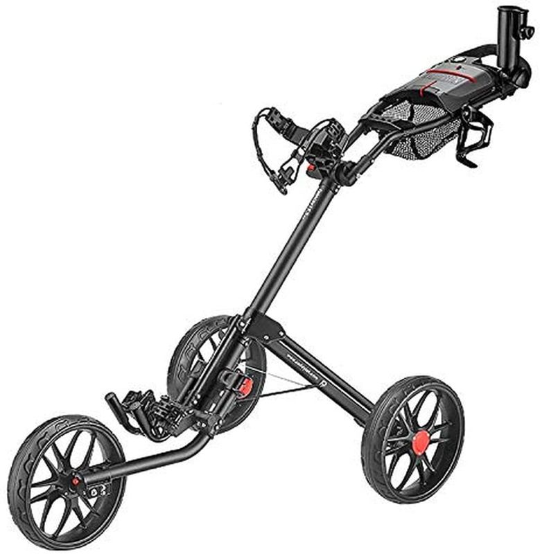 Photo 1 of 
CaddyTek Caddylite 15.3 V2 - Deluxe Quad-Fold Golf Push Cart
silver