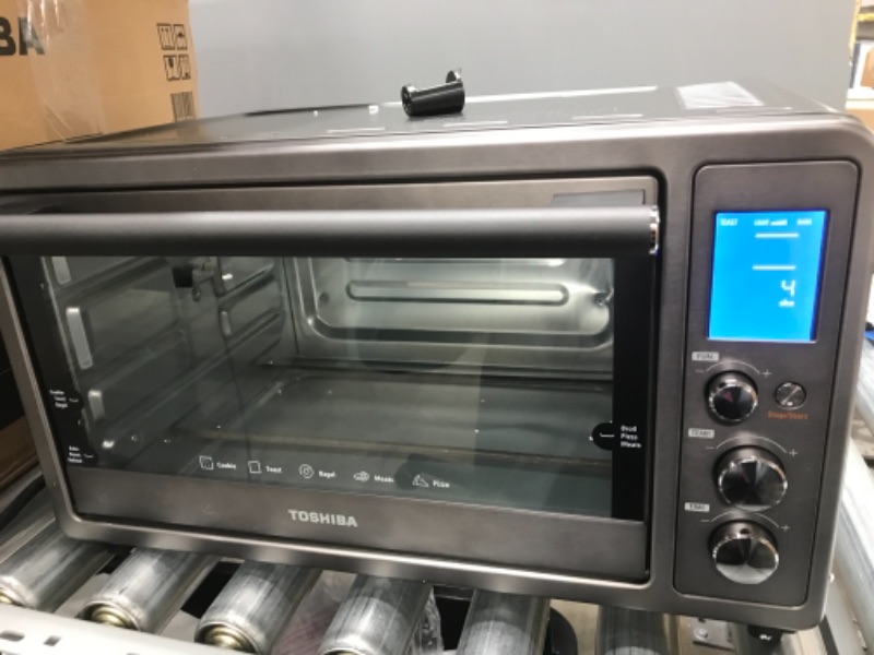 Photo 2 of Toshiba Digital Toaster Oven with Double Infrared Heating and Speedy Convection, Larger 6-slice/12-inch Capacity, 1700W, 10 Functions and 6 Accessories Fit All Your Needs
