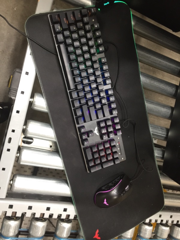 Photo 2 of HAVIT KB511L RGB Mechanical Keyboard Mouse & Mouse Pad Combo 104 Keys with Detachable Wrist Rest
