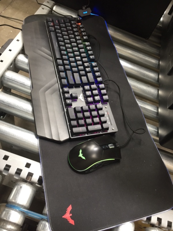 Photo 3 of HAVIT KB511L RGB Mechanical Keyboard Mouse & Mouse Pad Combo 104 Keys with Detachable Wrist Rest
