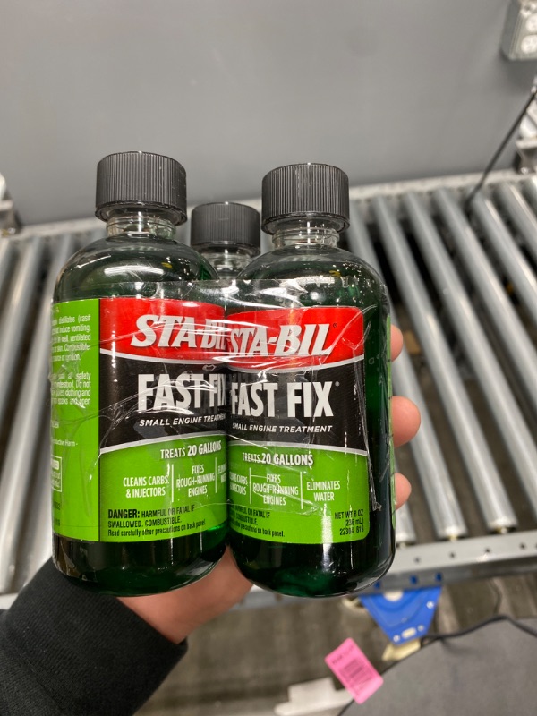 Photo 2 of **PACK OF 3**
 STA-BIL (22304 Fast Fix Small Engine Treatment - Cleans Carbs and Injectors - Fixes Rough Running Engines - Treats 20 Gallons, 8 fl. oz.
