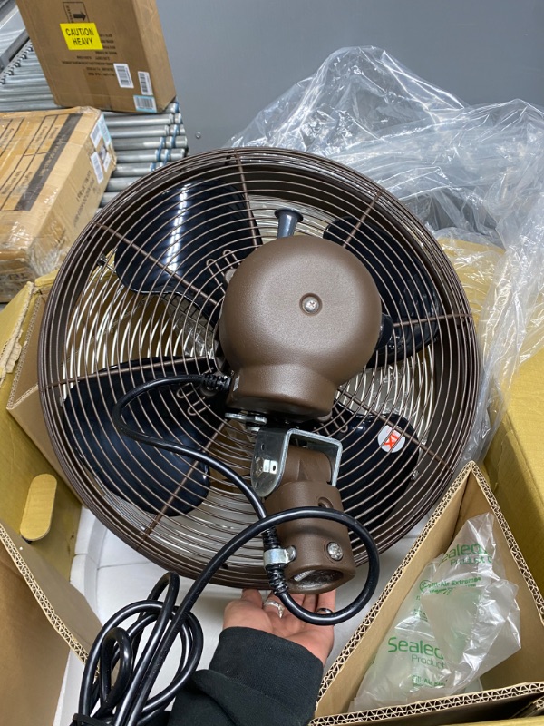 Photo 4 of Hydromist F10-14-022 Outdoor Fan, 18 Inch, Dark Brown
