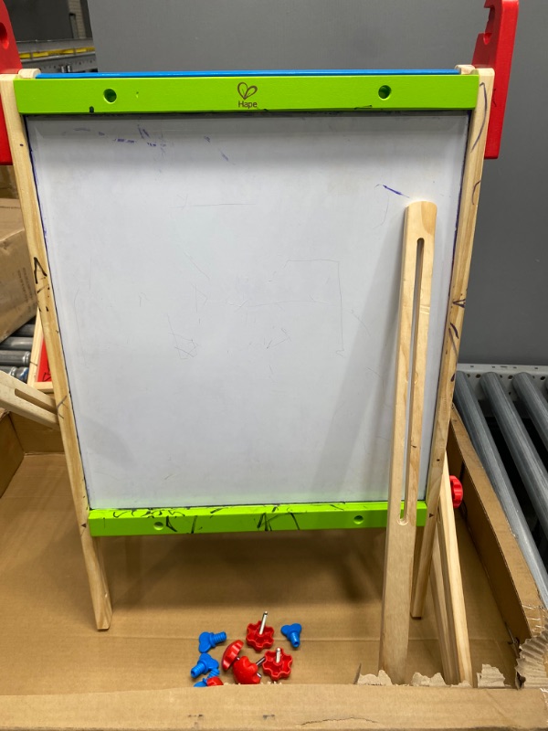 Photo 2 of **USED*
Award Winning Hape All-in-One Wooden Kid's Art Easel with Paper Roll and Accessories Cream, L: 18.9, W: 15.9, H: 41.8 inch
