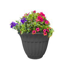 Photo 1 of 10 in. Stone Milano Planter 2 Pack ** Lighter Than Stock Photo**