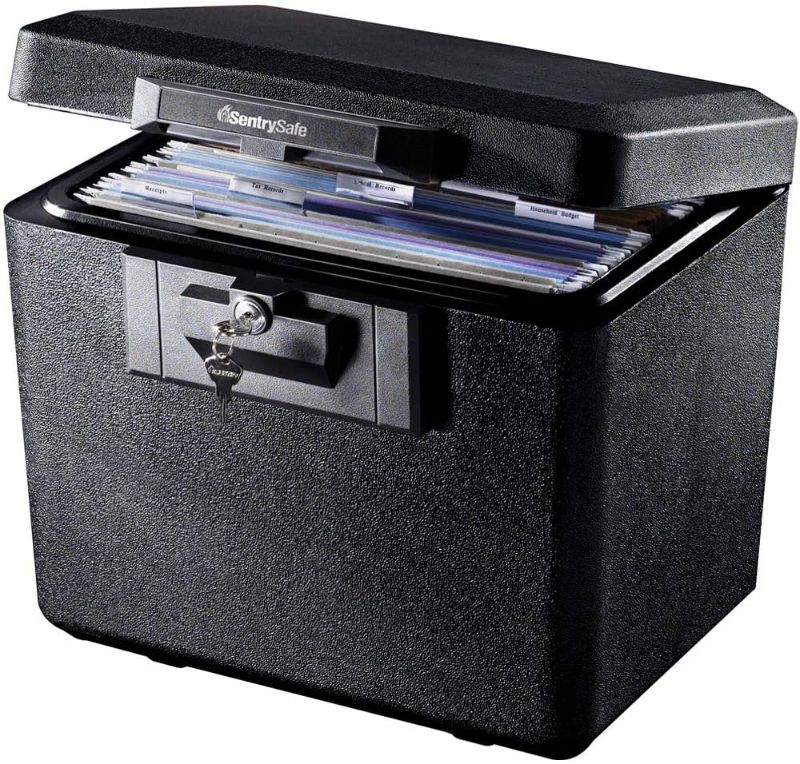 Photo 1 of SentrySafe 1170 Fireproof Box with Key Lock 0.61 Cubic Feet, Black
