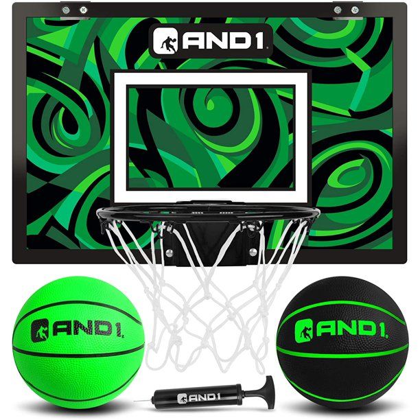 Photo 1 of AND1 Indoor Basketball Hoop - 18"x12" Mini Basketball Hoop - Over the Door, Portable & Easy to Install - Game Set for Children & Adults
