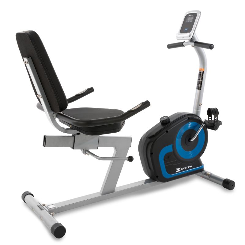 Photo 1 of XTERRA SB120 Recumbent Fitness Bike Silver/Black - Exer Bike/Ski Machine at Academy Sports
