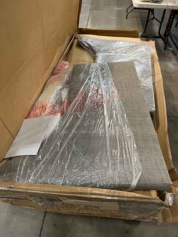 Photo 1 of **PARTS ONLY** Novogratz 4330439N Her Majesty Daybed and Trundle Twin Grey Linen Grey Linen Twin