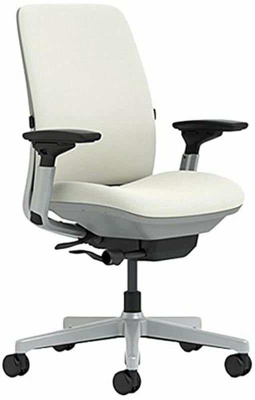 Photo 1 of Steelcase Amia Chair Titanium/Platinum Frame White Leather
*** FACTORY PACKAGED ** 