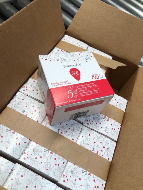 Photo 1 of *** BOX OF 12 ***Summer's Eve Blissful Escape Feminine Cleaning Cloths, 16 Each